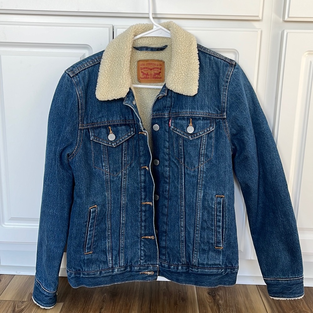 Levi’s Sherpa Jean Jacket, Size Small (Worn a Couple Times)